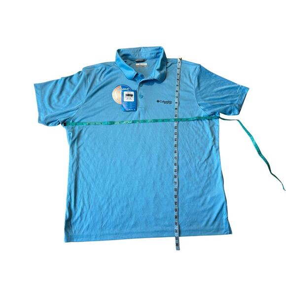 Columbia PFG Men's Polo/Golf collared shirt; size XL; Blue; UPF 50; NEW! - Picture 2 of 10